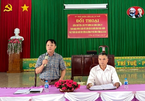 HỘI NGHỊ ĐỐI THOẠI GIỮA LÃNH ĐẠO UBND XÃ VÀ NHÂN DÂN ĐĂNG KÝ MÃ VÙNG TRỐNG SẦU RIÊNG
